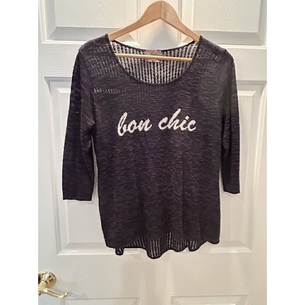 Sweet N Sinful New York Made In USA Women’s Size Large Bon Chic Blue Sweater